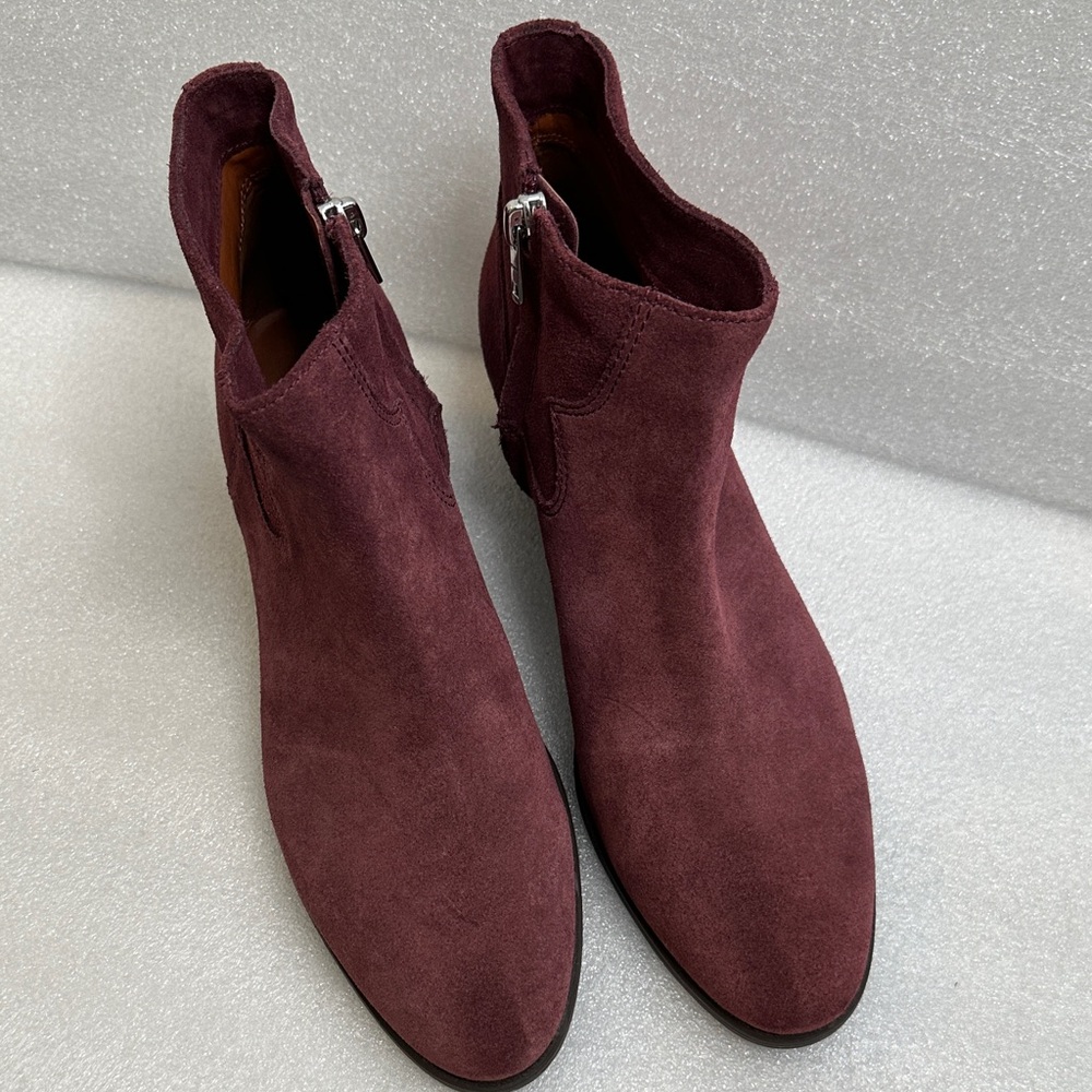 Coach Plum Suede Ankle Boots size 8 new - Picture 2 of 8